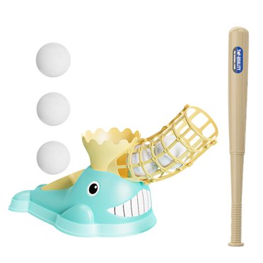 EGNMCR Children's Foot Step Ejection Training Baseball Set Parent Child Indoor And Outdoor Sports Automatic Baseball Baseball launcher