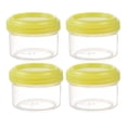 thumbnail image 1 of Salad Dressing Container to Go, Small Condiment Containers with Lids for Lunch Bento Box, Reusable Plastic Snack Jars, Transparent Food Containers, Colorful Sauce Cups, Dishwasher Safe, 4 Pcs, 1 of 8
