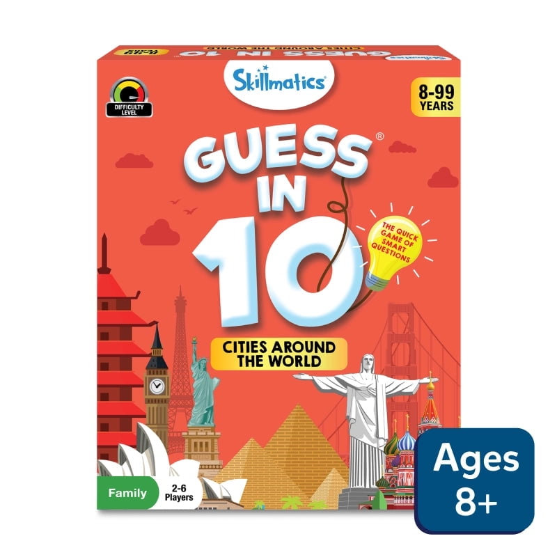 Skillmatics Guess in 10: Cities Around The World | Trivia card game (ages 8+)