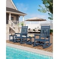 thumbnail image 3 of HDPE Outdoor Rocking Chair for Adults - All-Weather Resistant High Back Porch Rocker for Patio & Front Porch - Navy Blue, 3 of 8