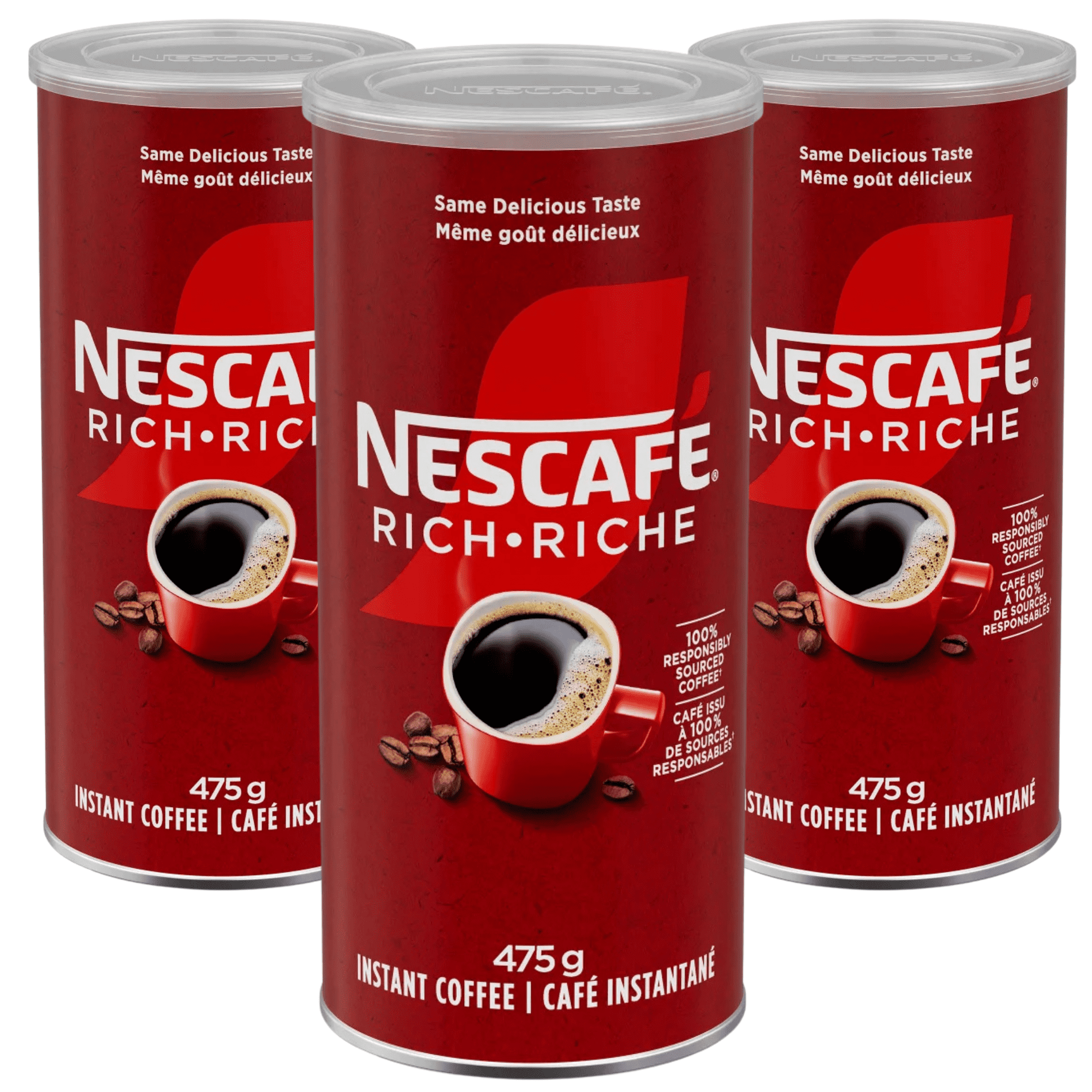 Nescafé Rich Instant Coffee, 475 g (3 PACK)– Smooth, Full-Bodied Freeze-Dried Coffee for Quick Brewing