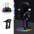 thumbnail image 1 of EGNMCR Support de Casque de Jeu RGB, Support de Casque avec 2 Ports de Chargement USB, Support de Casque de Jeu de Bureau avec Base en Caoutchouc, Cadeau, 1 of 9