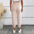 thumbnail image 4 of WEAIXIMIUNG Womens Dress Pants Straight Leg with Pockets Women's Solid Color Zipper Slacks with Angled Pockets, 4 of 6
