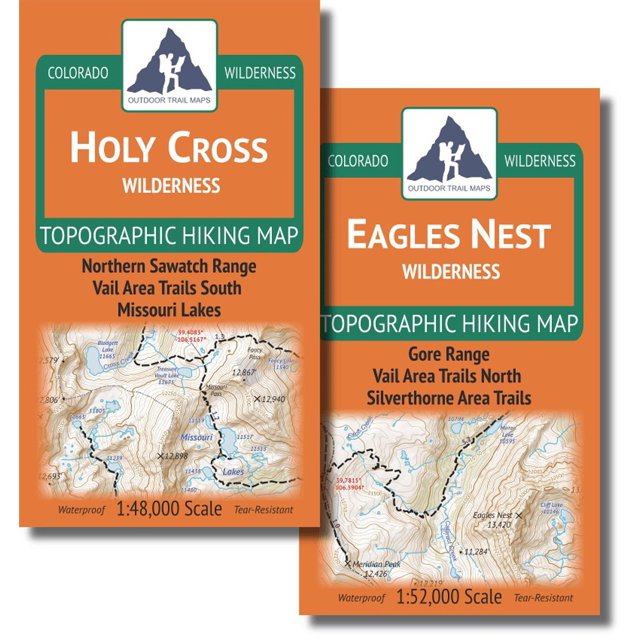 Paquet de Cartes de Randonnée de la Région de Vail : Cartes Topographiques de Désert Nid d'Aigles et Sainte-Croix