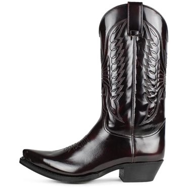 Bottes Western de Cowboy pour Hommes Chaussures d'Hiver en Cuir Bottes Hautes Brodées Chaussures pour Couple Légères Confortables Grande Taille35-482024