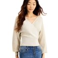 thumbnail image 3 of I.N.C Womens Sparkle Pullover Sweater, Beige, Medium, 3 of 3