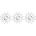 thumbnail image 1 of Northlight Ensemble de 3 Miroirs Muraux Floraux Arqués Blanc Mat 9.5 Pouces, 1 of 6