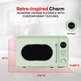 thumbnail image 3 of Magic Chef 0.7 Cubic Feet 700W Classic Retro Countertop Microwave, Green, 3 of 9