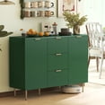 thumbnail image 2 of HOMCOM Sideboard Buffet Cabine w/ 3 Drawers and Adjustable Shelves, Green, 2 of 10