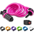 thumbnail image 1 of Opaza Bike Lock with 5-Digit Code, 1.2M/4FT Bicycle Combination Cable Lock Lightweight & Security Bike Chain Lock for Bicycle, Mountain Bike, Electric Bike,Scooter, 1 of 7