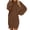 Brown, variant on Women Winter Sweater Knit Turtleneck Warm Long Sleeve Pocket Mini Sweater Dress