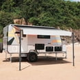 thumbnail image 3 of ALEKO Retractable RV Awning 16 x 8 ft Patio Camping Waterproof Vinyl Canopy Black, 3 of 13