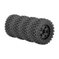 thumbnail image 1 of KLKCMS 4 Pieces RC Car Rubber Tires Wear Resistance Replacements for 1/18 Model Car Black, 1 of 9