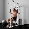 thumbnail image 2 of Soozier Multifunction Home Gym Equipment with 100Lbs Weight Stack, White, 2 of 10