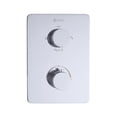 thumbnail image 2 of Square 3-functions thermostatic valve, Magnetic handheld shower, bath spout or simultaneously, chrome finish, 2 of 9