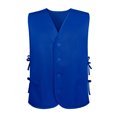 thumbnail image 3 of TOPTIE Volunteer Apron Vest Two Pockets Supermarket Cobbler Vest-Blue-XL, 3 of 6