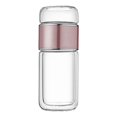thumbnail image 2 of simhoa Glass Tea Infuser Bottle 350ml Glass Tea Infuser Cup for Office Outdoor Home Rose Gold, 2 of 8