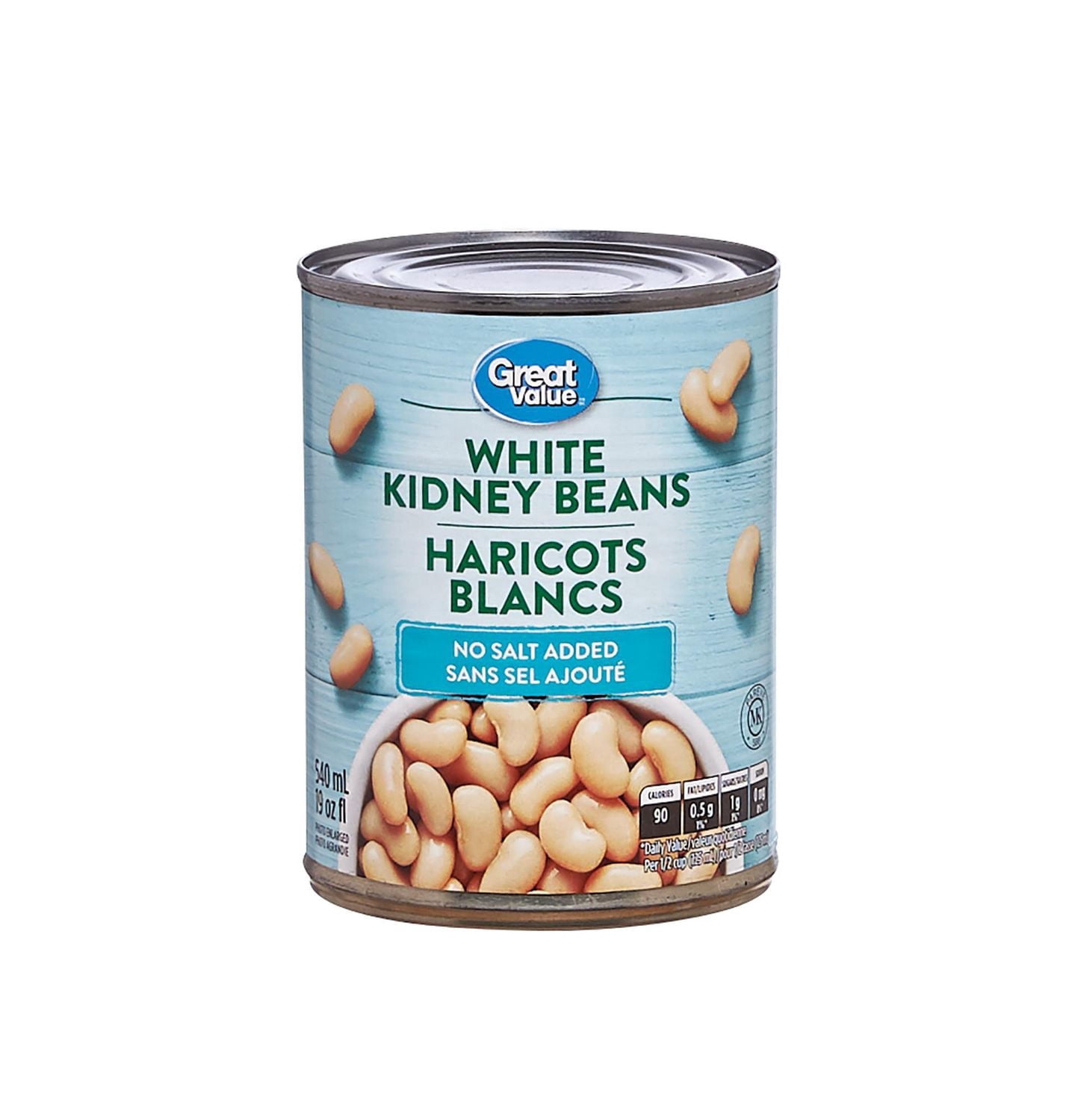 Great Value No Salt White Kidney Beans