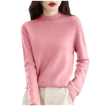 Kcodviy Femmes Pur à Manches Longues Haut Thermique pour Femmes Col Rond Doux Chaud Hauts de Pyjama Thermiques pour Femmes à Manches Longues Chandail Tricot Automne Hiver