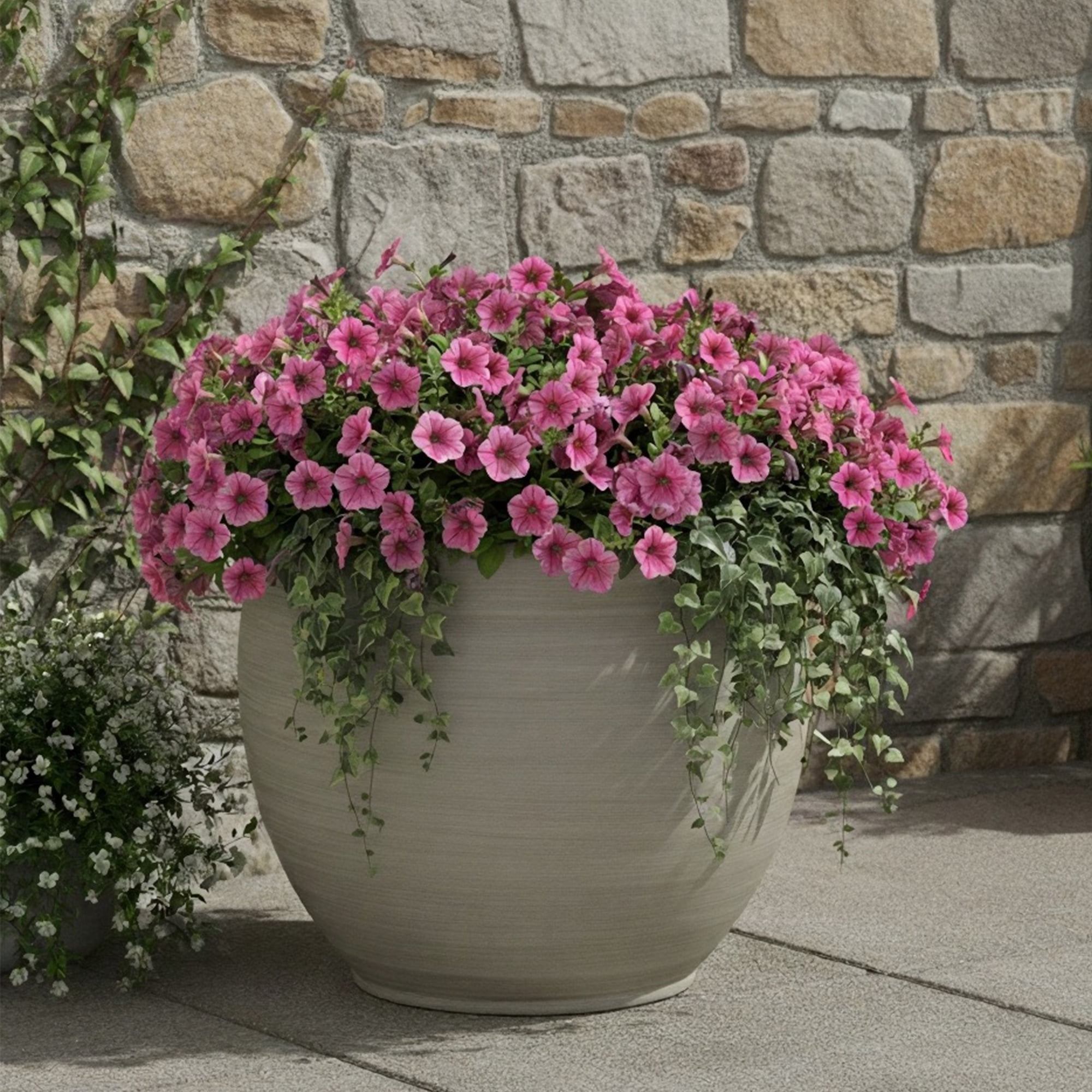 Mainstays 20in Resin Planter, Birch Grey - Walmart.ca