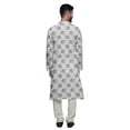thumbnail image 3 of Atasi Kurta Pyjama de Fête pour Hommes Col Mandarin Manches Longues Kurta Pyjama Ethnique, 3 of 5