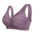 thumbnail image 2 of Timegard Plus Size Bras for Women Front Closure Button Wirefree Full Coverage Comfort Everyday Bras, 2 of 7
