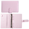thumbnail image 1 of A6 Leather Journal Refillable Notebook Spiral Diary Binder Portfolio Pockets Organizer Subject Notebook Journal Diary Cute Note Books Journals for Writing Basic Office Supplies, Pink, 1 of 7