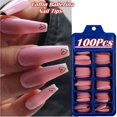 thumbnail image 4 of 100Pcs/Box Coffin Ballerina False Nail Tips Full Cover Nails Tips DIY Acrylic Nail Art 10 Sizes Full Set, 4 of 9