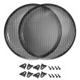 thumbnail image 1 of Unique Bargains 2pcs 12' Speaker Waffle Grill Metal Mesh Audio Subwoofer Guard Protector Cover with Clips, Screws, 1 of 4