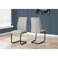 thumbnail image 3 of Monarch Specialties Dining Chair, Set Of 2, Side, Upholstered, Kitchen, Dining Room, Fabric, Metal, Grey, Black, Contemporary, Modern, 3 of 4