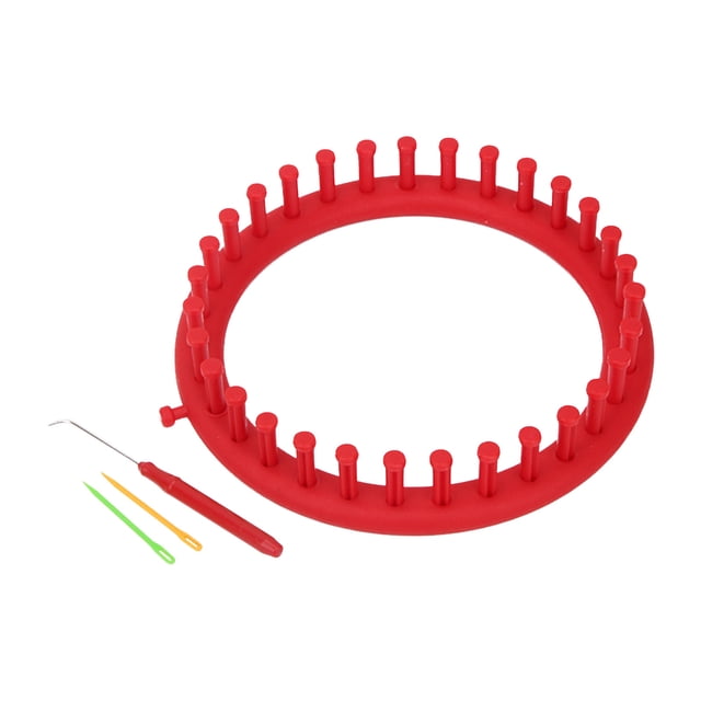 Rvkxad Round Knitting Looms Set, Circular Loom Kit with Hook Needle Pompom Maker, Knitting Sewing Tools, Craft Loom Set
