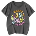 thumbnail image 4 of LUOGENLI T-Shirt pour Filles T-Shirt Imprimé à Col Rond à Manches Courtes pour Garçons et Filles Ensembles de Hauts Maxi Filles Tenues 2 Pcs Plage Gris 10-11 Ans, 4 of 4