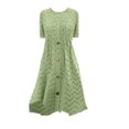 thumbnail image 3 of Mgmyaa Robe d'Été Décontractée pour Femme à Manches Courtes, Midi à Boutons, Robe de Plage, de Voyage et de Vacances, 3 of 3