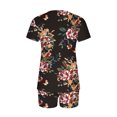 thumbnail image 4 of Birdeem Ensemble de Pyjama Confortable pour Femmes 2 Pcs Col en V Manches Courtes Ensemble de Sport, 4 of 5