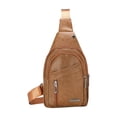 thumbnail image 1 of Kyusrd Soldes d'Été sur Tout! Sac à Bandoulière Sac à Dos avec Trou USB avec Trou pour Écouteurs Sangle Sac à Dos Sac à Dos de Randonnée Sac de Poitrine Polyvalent, 1 of 7
