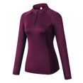 thumbnail image 2 of Haut à Manches Longues Fermeture à Glissière 1/4 pour Femmes, Chandail de Randonnée Athlétique, Course, Entraînement, entraînement Physique, Yoga, Séchage Rapide, 2 of 17