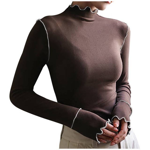 Birdeem Womens Winter Bottomed Double-Sided Long Sleeve Clothes Tops