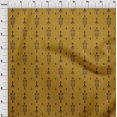 thumbnail image 3 of oneOone Silk Tabby Fabric Arrow & Paisley Ikat Print Fabric BTY 42 Inch Wide, 3 of 4