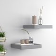 thumbnail image 1 of vidaXL Floating Wall Shelves 2 pcs Grey 23x23.5x3.8 cm MDF, 1 of 5
