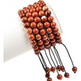 thumbnail image 2 of ORUYROP Massive Beads Natural 8mm Gemstone Bracelets Healing Power Crystal Macrame Adjustable 7-9 Inch, 2 of 5