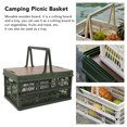 thumbnail image 3 of Camping Basket, Camping Storage Box Movable Wooden Board Multifunction Handheld For Outdoor Camping, Picnics, Sports Situations, 3 of 8