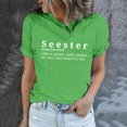 thumbnail image 1 of LSLJS Women's Funny Printed Pattern Casual Fashion Soild Color Short Sleeve Tops Blouse, 1 of 6