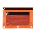 thumbnail image 4 of Double Zipper 3-Ring Binder Pencil Pouch with Clear View Window - Oxford Cloth Organizer for Pens, Pencils, and Markers Easy Attachment - Durable and Portable Storage, 4 of 7