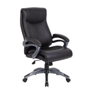 Boss Office Products Exécutif en cuir double couche Office Chaise en noir