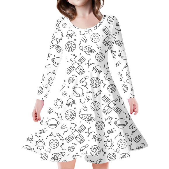 FhsagQ Dress for Girls Little Girls Princess Birthday Toddler Kids Baby Tutu Dresses Girls Easter Dresses Size 6T Girls' Dresses Size 7-8 2-3 Years