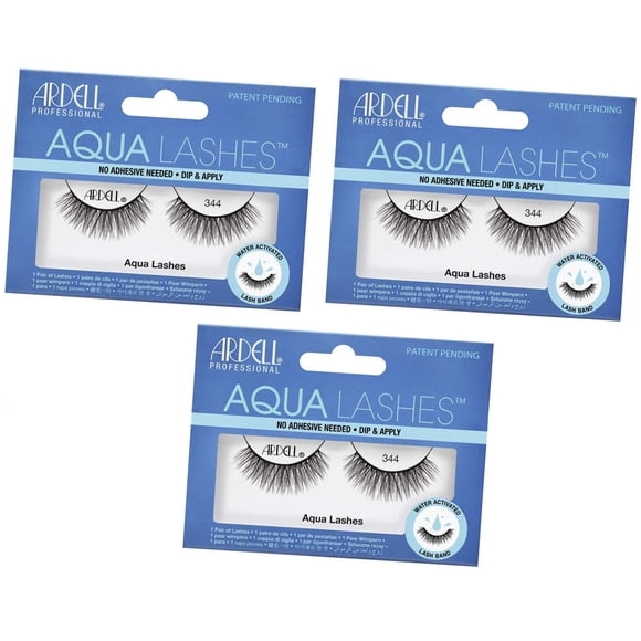 Ardell False Eyelashes 1 Pair - Aqua Lashes Style #344 - PACK OF 3
