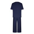 thumbnail image 2 of UPPADA Women's Two Piece Outfit Short Sleeve Pullover with Drawstring Long Pants Tracksuit Jogger Set Summer Clothes Women's Matching Crop Top and Pant Set, 2 of 7