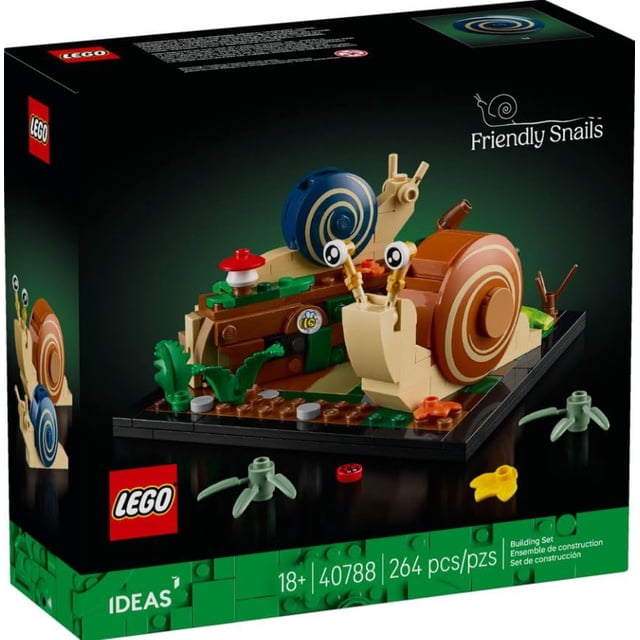 LEGO Ideas Friendly Snails Building Set 40788, 264 Pieces