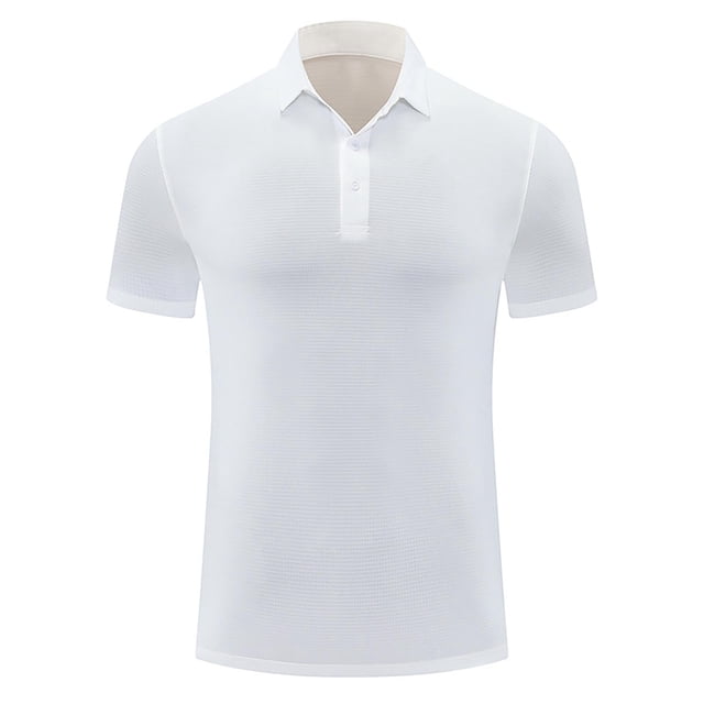 Performance Men's Sport Golf Shirt - Durable Quick-Dry Fabric with Anti-Chafe Running Shirts & Modern Collar Design