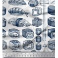 thumbnail image 1 of Soimoi Rayon Fabric Grains & Fish Food Print Fabric by The Yard 42 Inch Wide, 1 of 3
